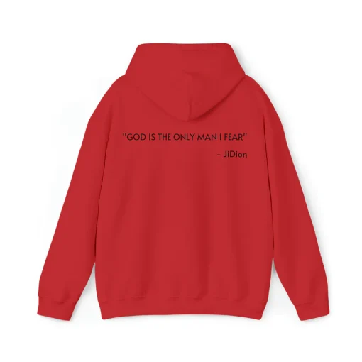 JiDion's GOD IS THE ONLY MAN I FEAR Hoodie Red